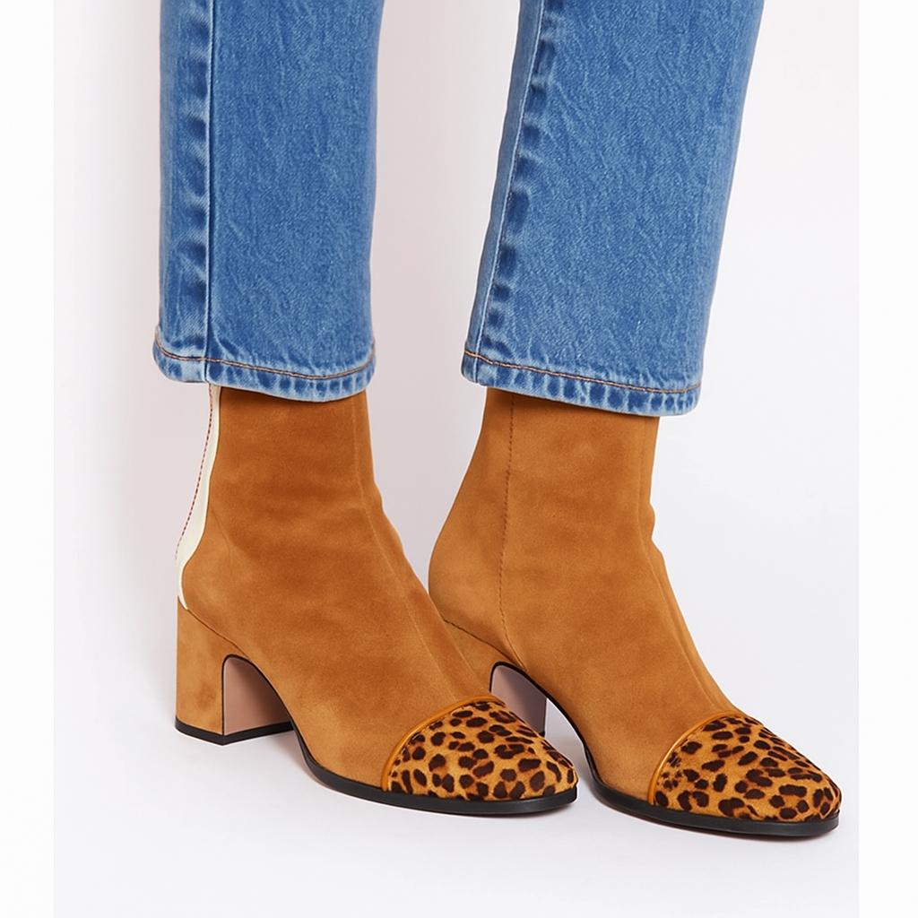 Vivienne™ | Bottines Modernes Contrastées