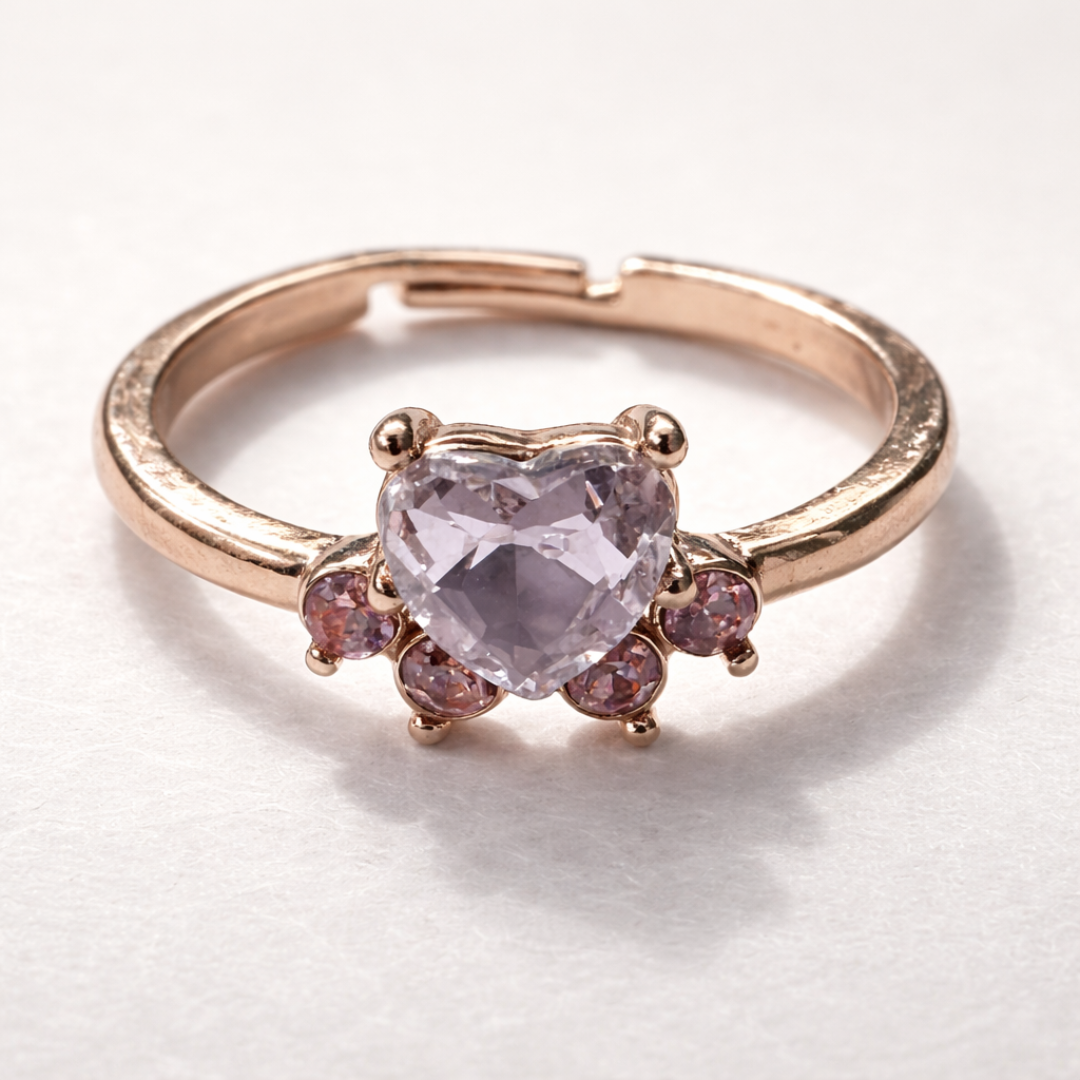 Bague Vintage en Zirconia en Forme de Patte