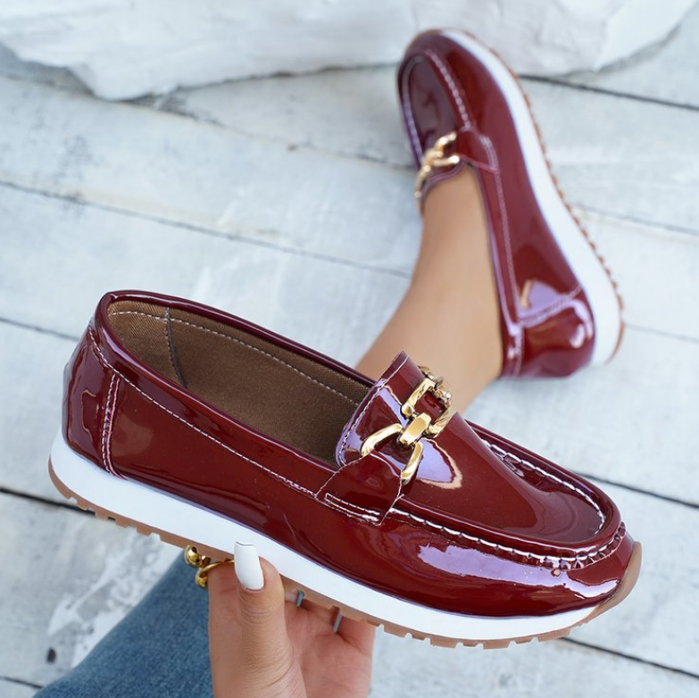 Eleonora Mocassins Confort Bordeaux Vernis