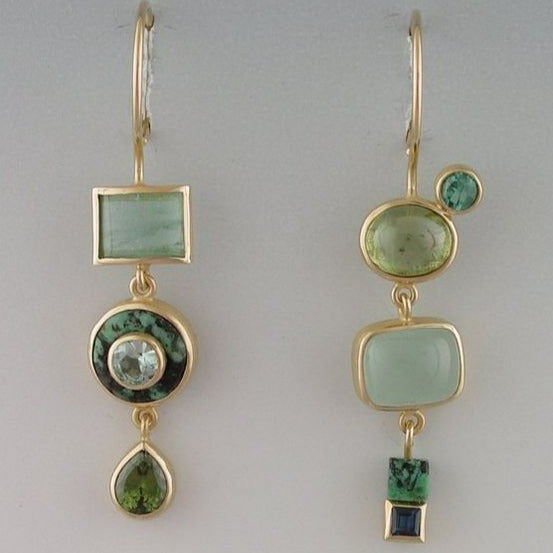 Émeraude™ | Boucles d’oreilles vintage vertes