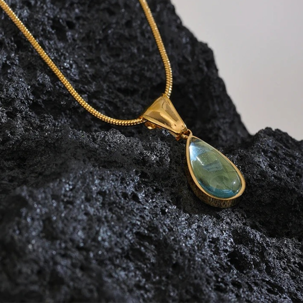 Collier Pendentif Parapluie Retro en Or