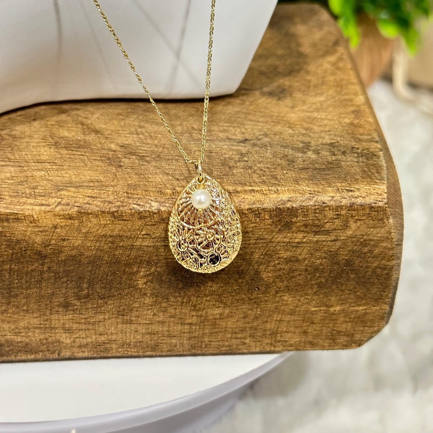 Collier Perle Larme Marina