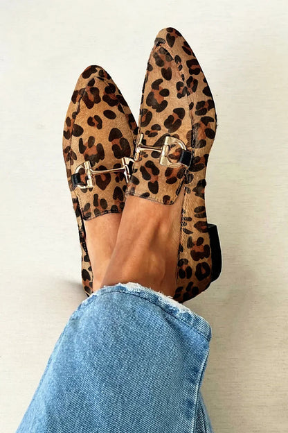 Bianca | Mocassins imprimés avec boucle métallique