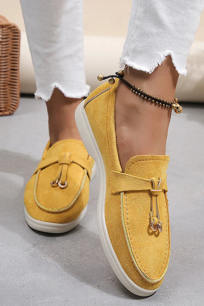 Saskia | Mocassins élégants à surpiqûres nouées