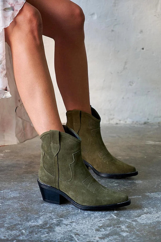 Élise™ | Bottines Courtes en Suède