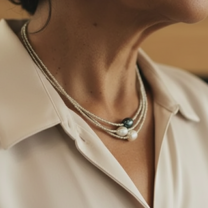 Collier Vintage Medaillon Portrait en Argent