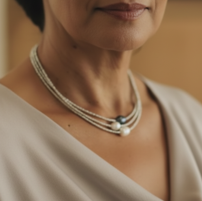 Collier Vintage Medaillon Portrait en Argent