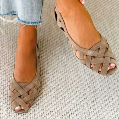 Caterina – Sandales Tressées Colorées Confort