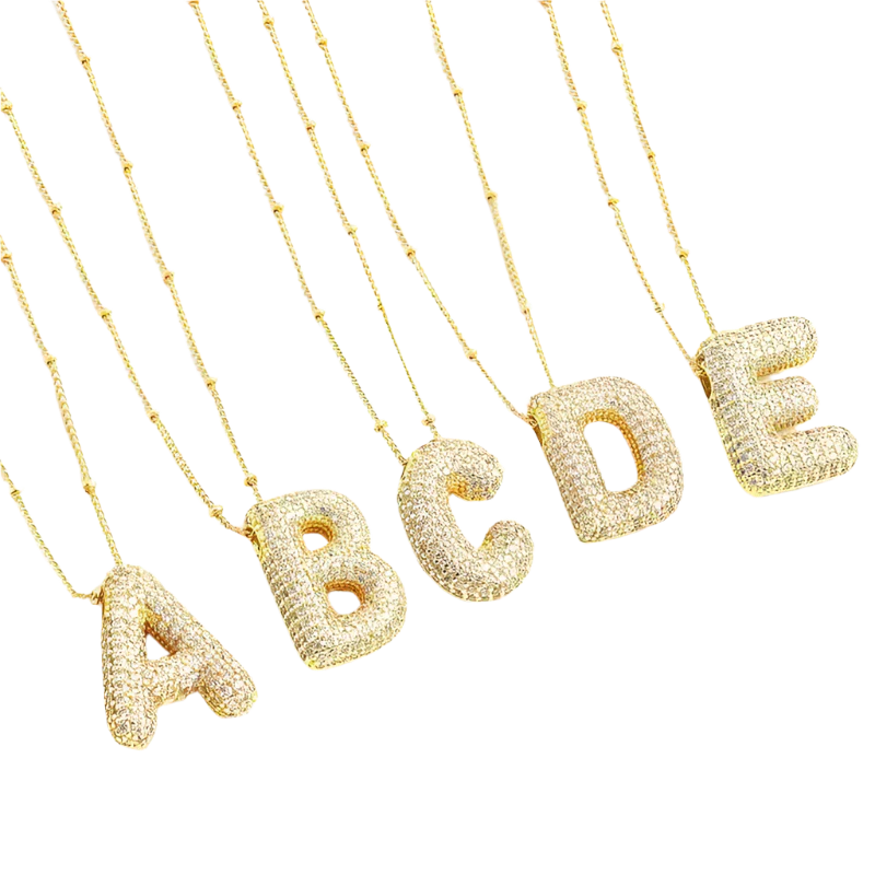 Set de Collier Initial Lettre Bulle | Or