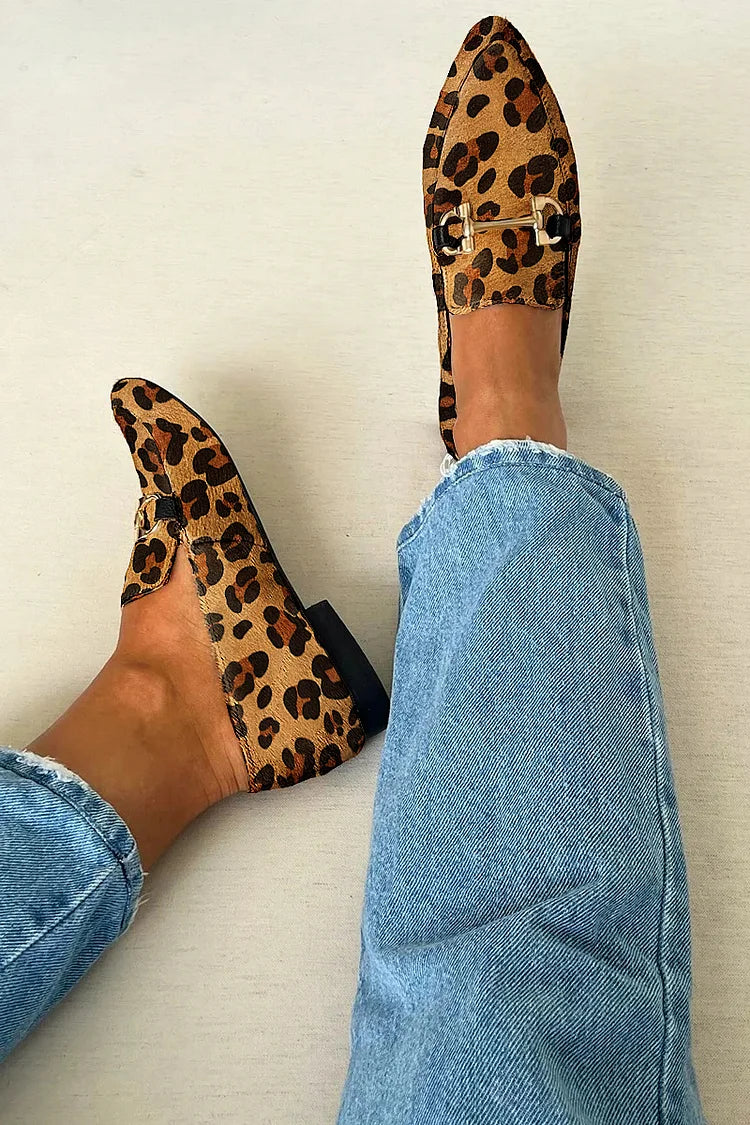 Bianca | Mocassins imprimés avec boucle métallique