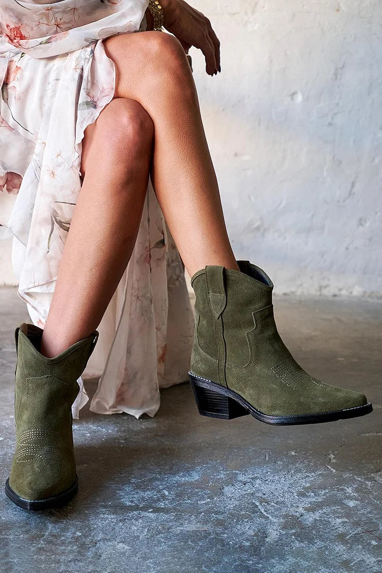 Élise™ | Bottines Courtes en Suède