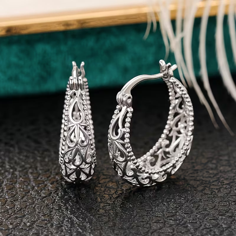 Boucles d'oreilles en filigrane ornées héritage
