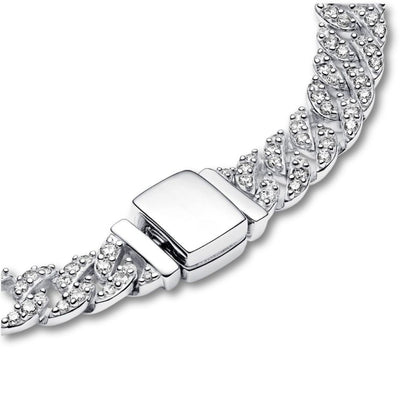 Bracelet Cubain Pavé | Or