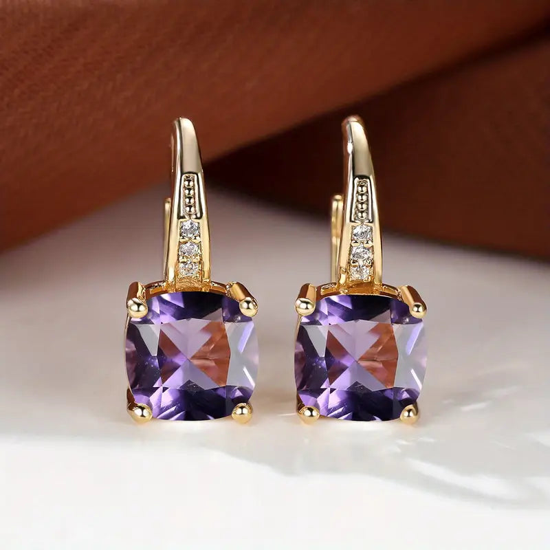 Boucles d'oreilles cercle Mystic Stone | Or