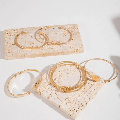Set de Bracelets Élégance avec Nœuds | Or