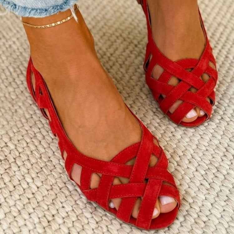 Caterina – Sandales Tressées Colorées Confort