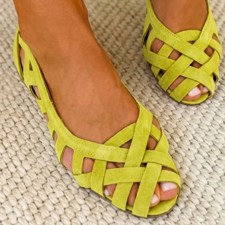 Caterina – Sandales Tressées Colorées Confort