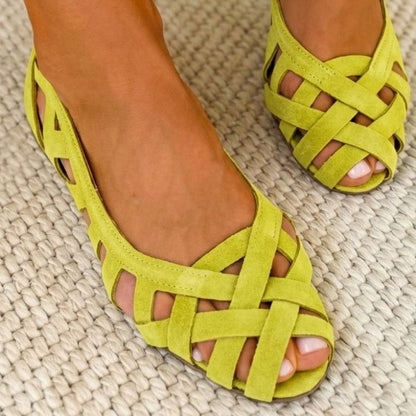 Caterina – Sandales Tressées Colorées Confort