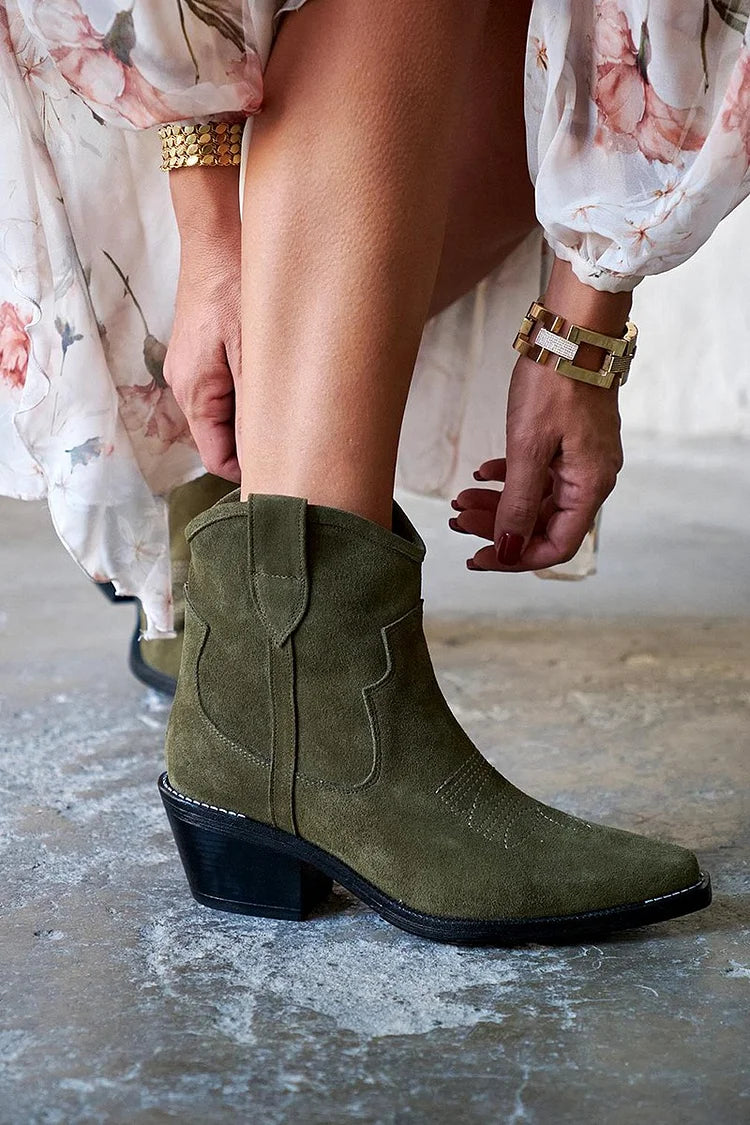 Élise™ | Bottines Courtes en Suède