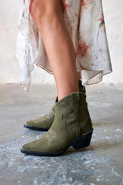 Élise™ | Bottines Courtes en Suède