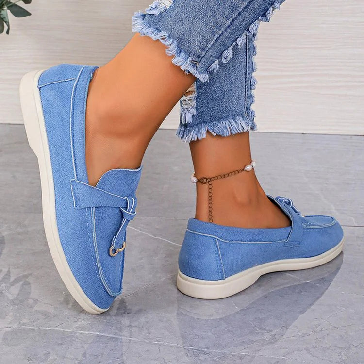 Saskia | Mocassins élégants à surpiqûres nouées