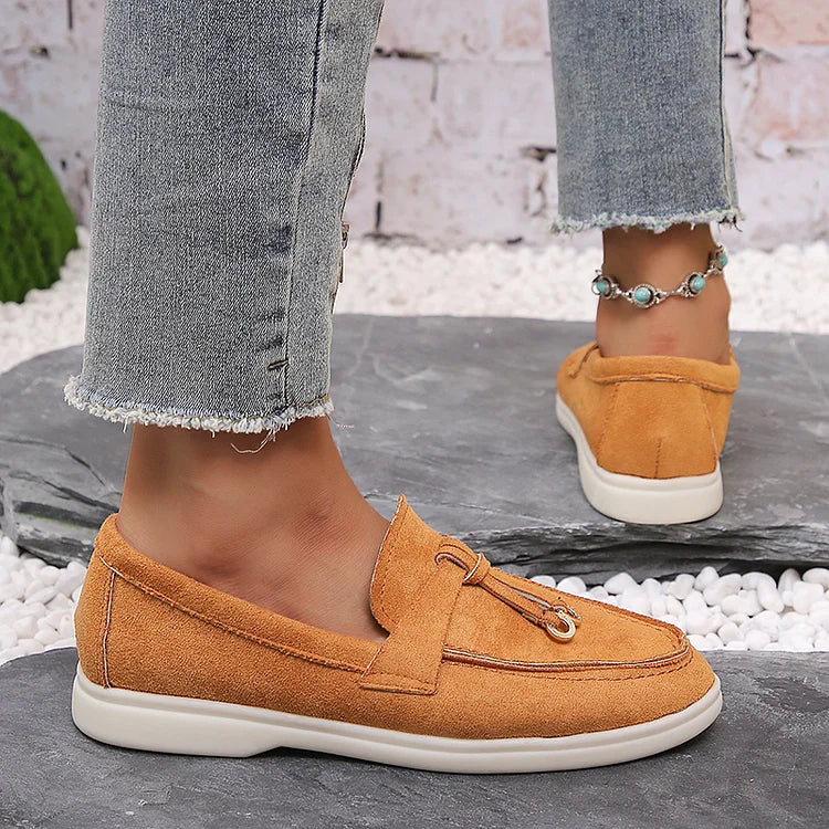 Saskia | Mocassins élégants à surpiqûres nouées