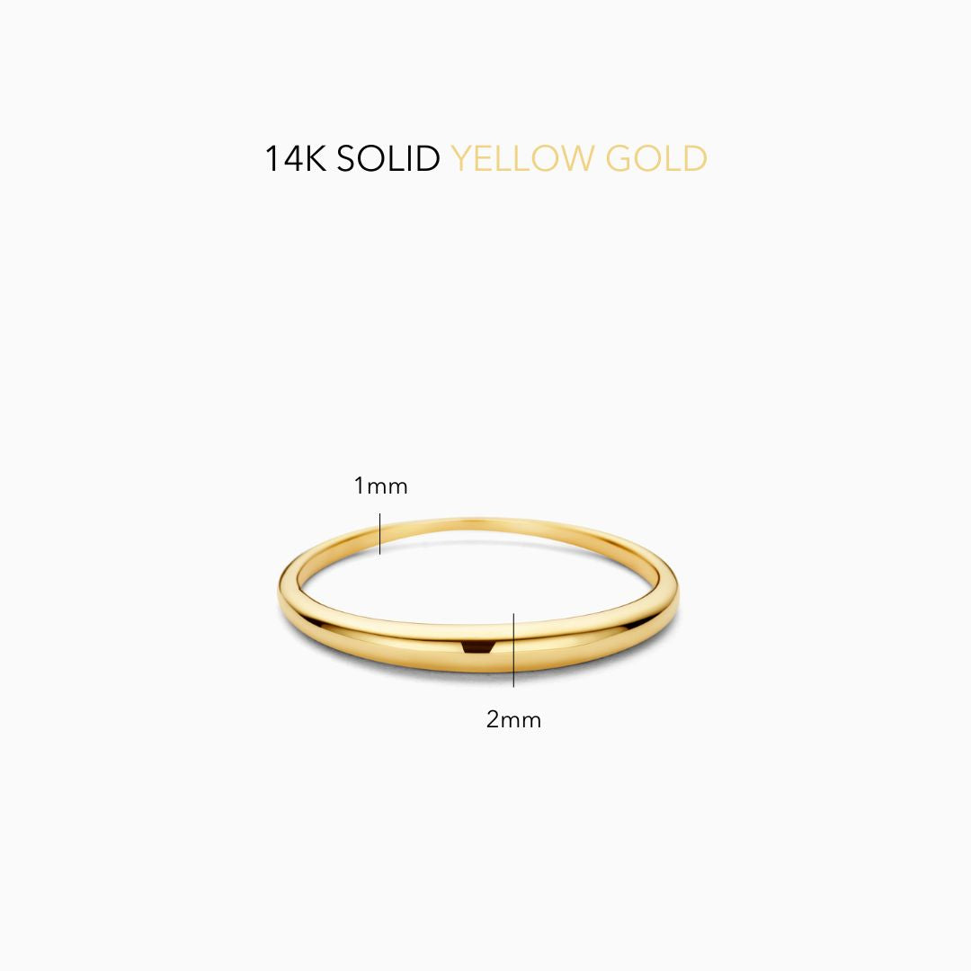 Bague Slim Dome | Or