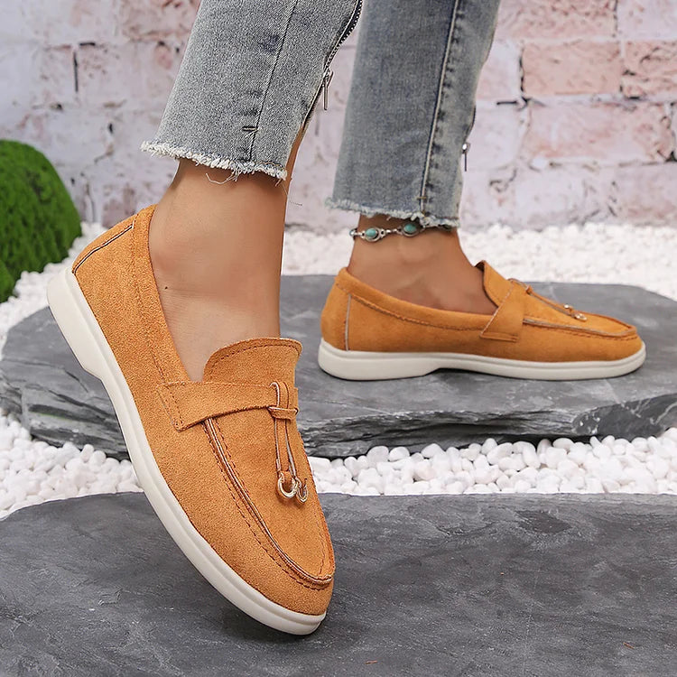 Saskia | Mocassins élégants à surpiqûres nouées
