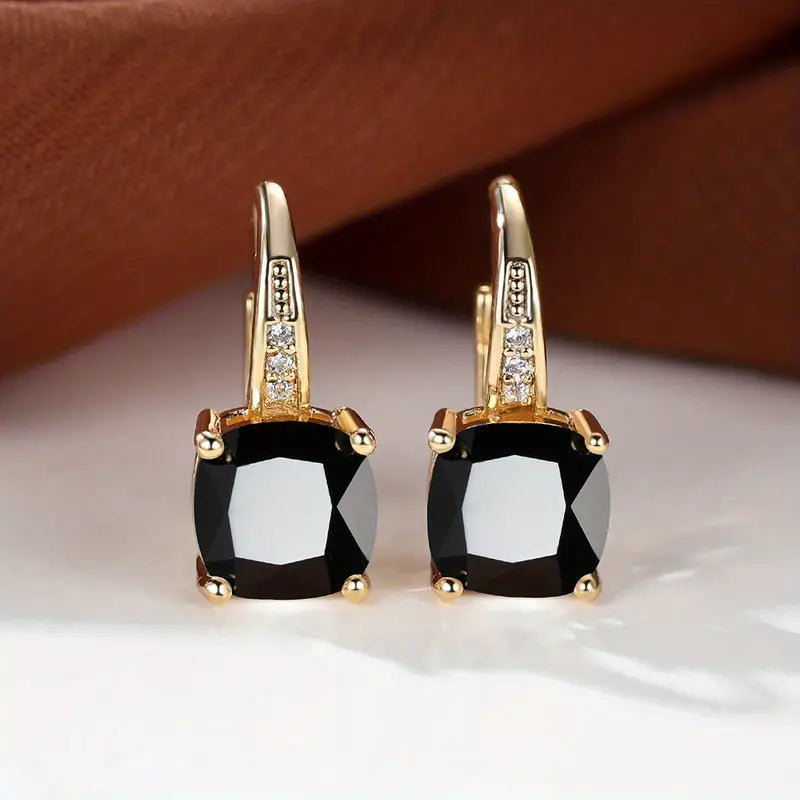 Boucles d'oreilles cercle Mystic Stone | Or