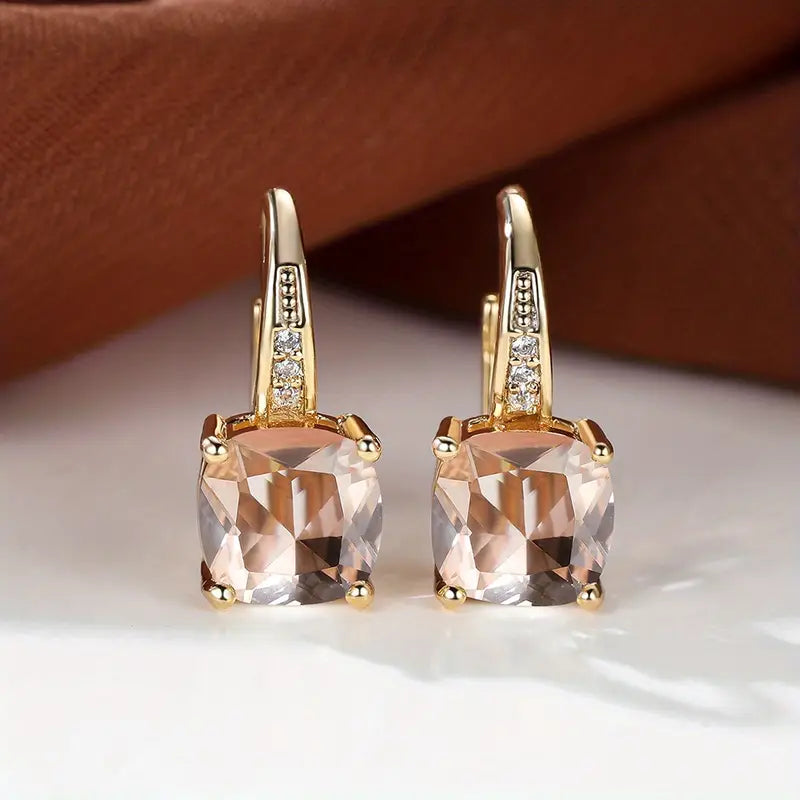 Boucles d'oreilles cercle Mystic Stone | Or