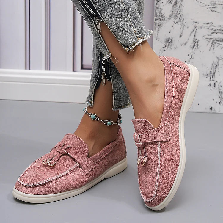 Saskia | Mocassins élégants à surpiqûres nouées