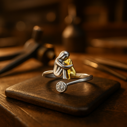 L'Étreinte Éternelle – Bague Ajustable