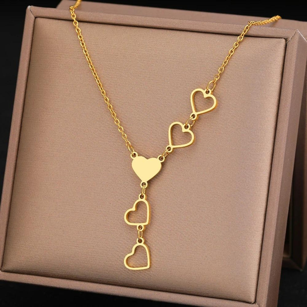Collier Coeur en Or et Argent