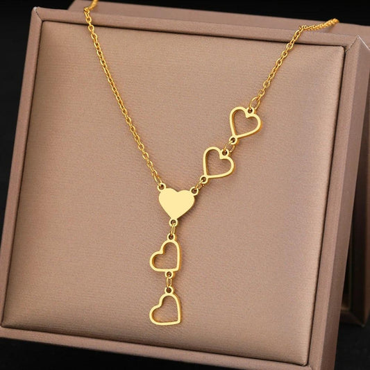 Collier Coeur en Or et Argent