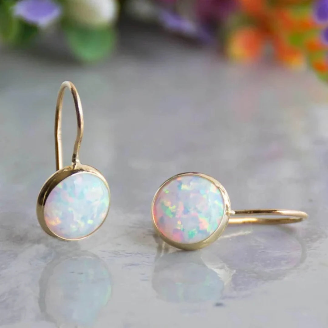 Luna™ | Boucles d’oreilles dorées avec opale