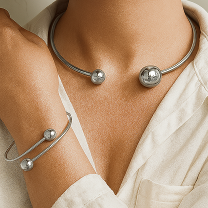 Set Collier et Bracelet Minimalist Glow | Or