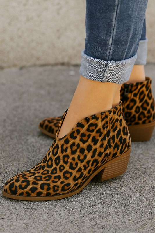 Camille™ | Bottines Imprimé Léopard