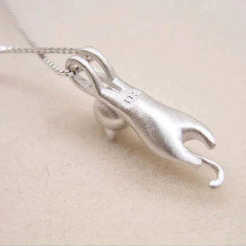 Collier Pendentif Noeud Infini en Argent