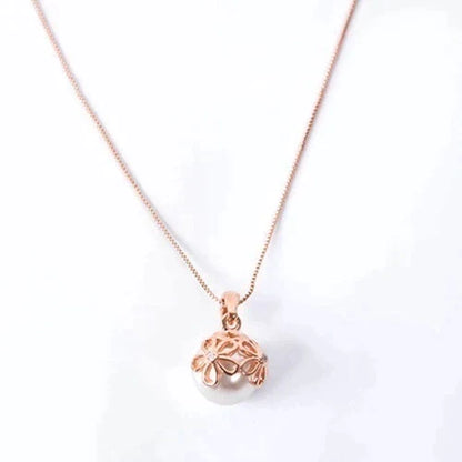 Parure Collier et Boucles d'oreilles avec Perles en Or Rose