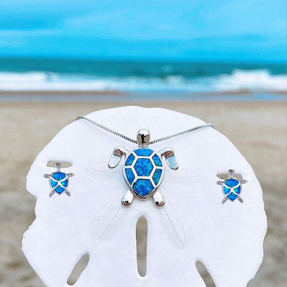 Parure Bijoux Tortue (Collier et Boucles d'oreilles)