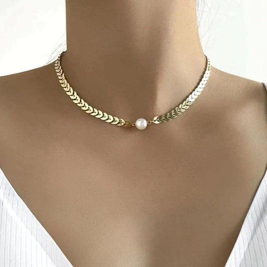 Collier Perle Grec en Or