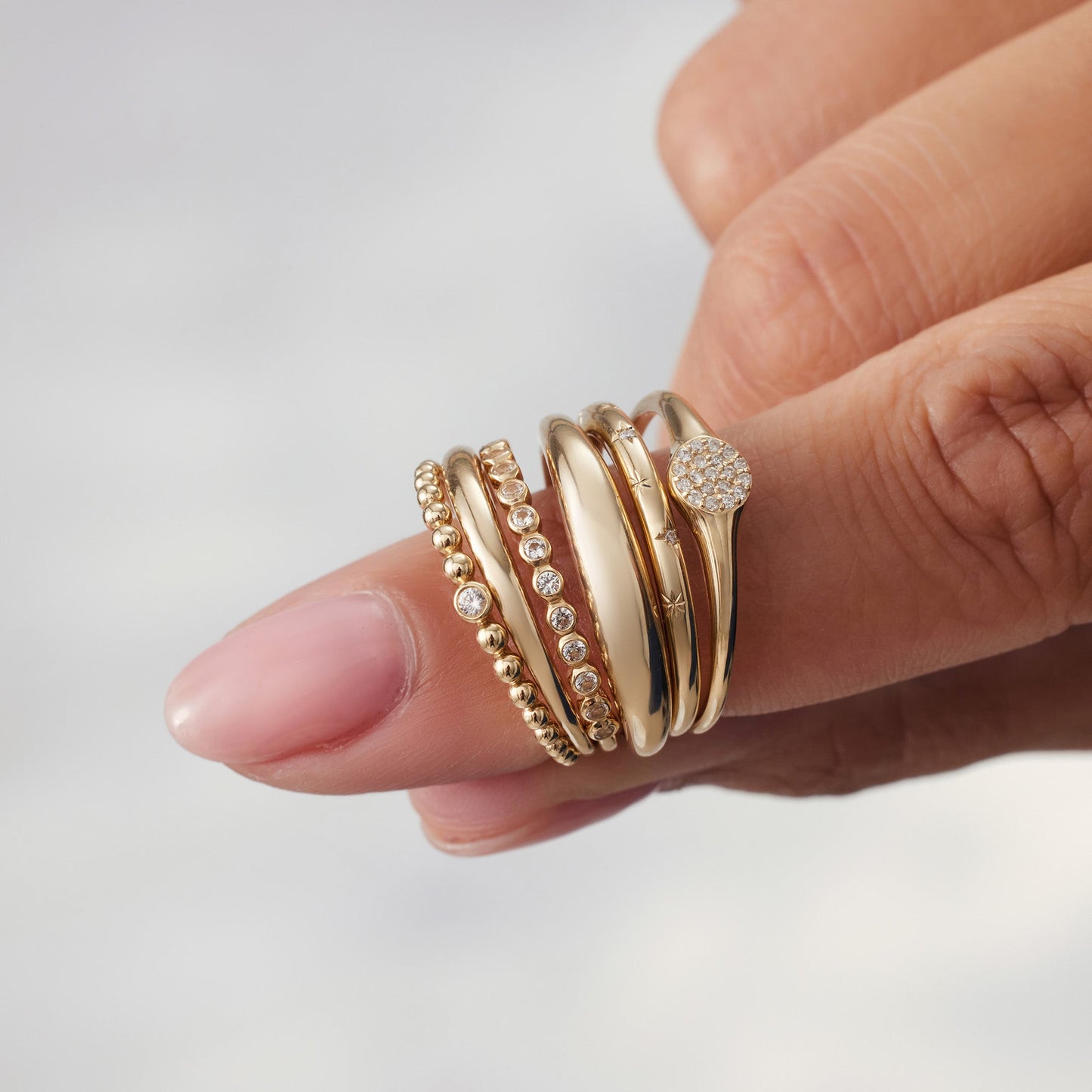 Bague Slim Dome | Or