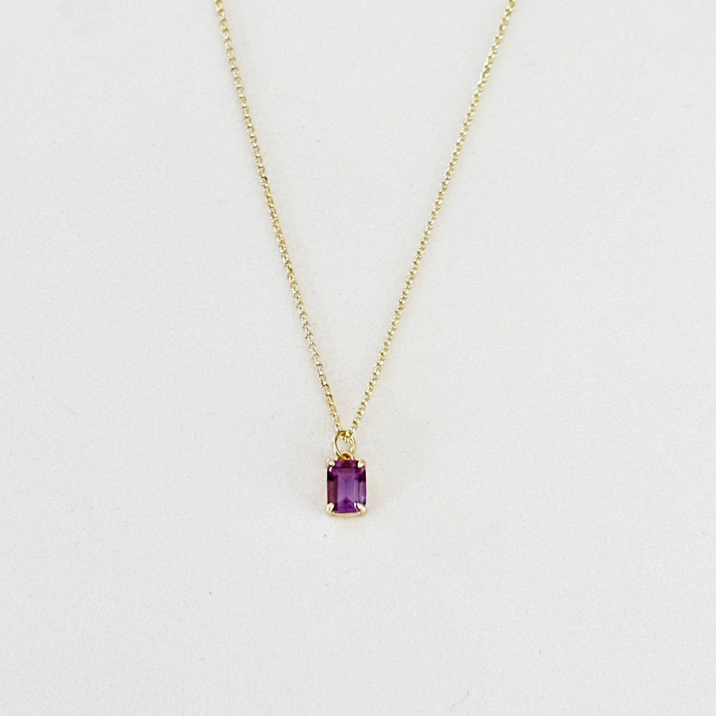 Collier Baguette Amethyste Violetta