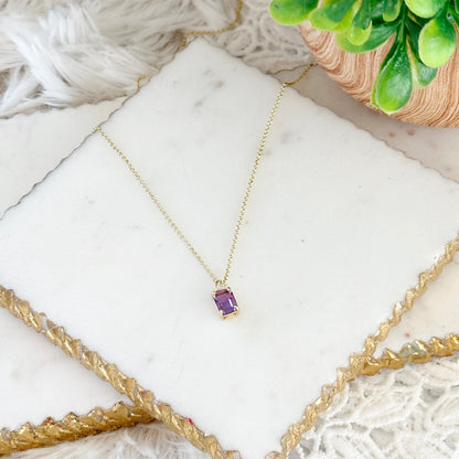 Collier Baguette Amethyste Violetta