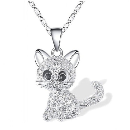 Collier Petits Chatons et Zircones Colorees en Argent