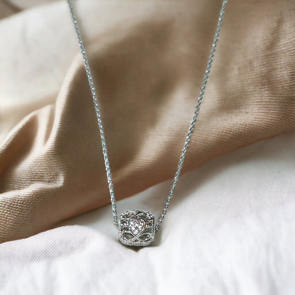 Collier Pendentif Rose en Or Rose