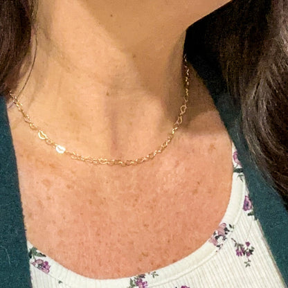 Collier Ras-du-cou Maillon Coeur Amore