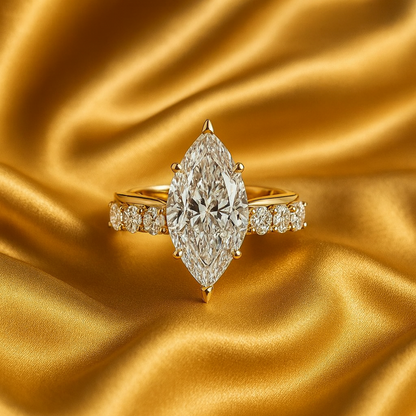 Bague en Or avec Diamant Marquise