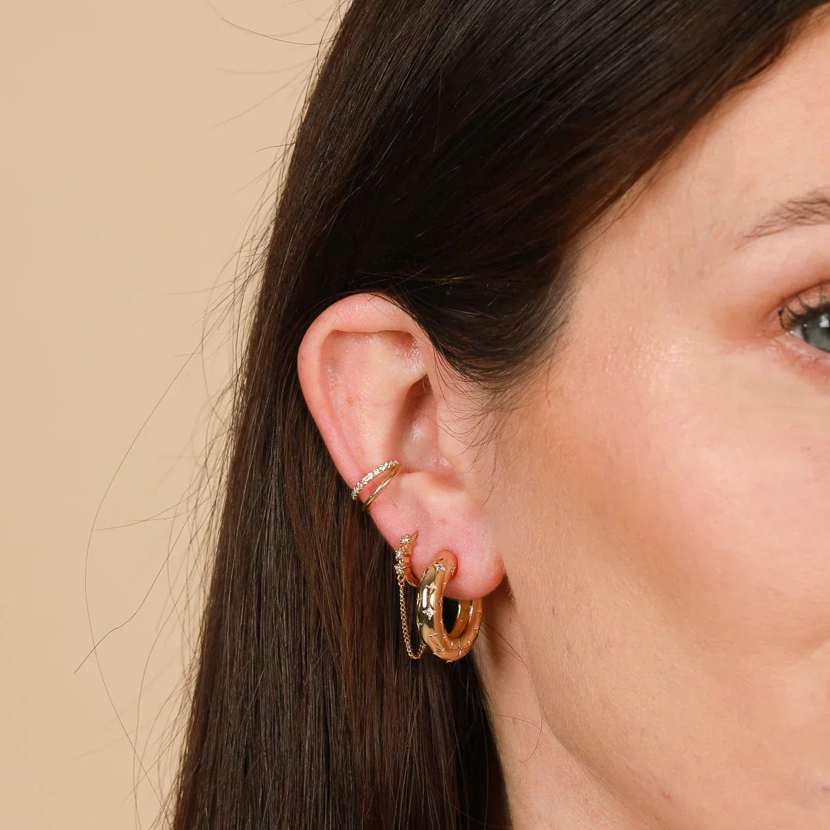Boucles d'oreilles cercle Cosmiques | Or