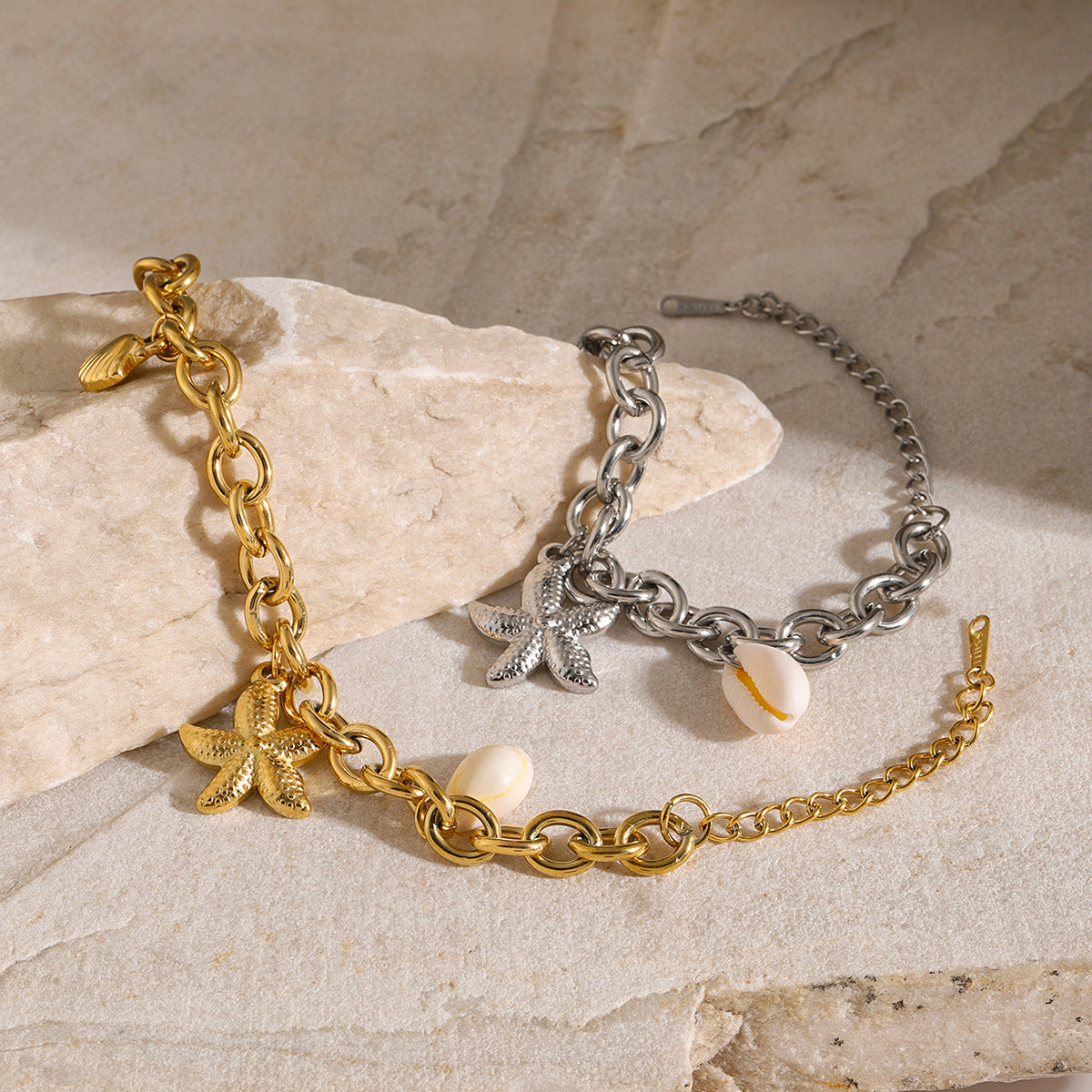Merel™ | Bracelet à breloques dorées